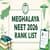 Meghalaya NEET Rank List 2026: Merit List PDF Download Link